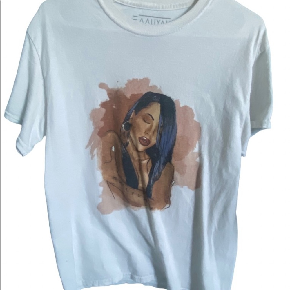 Aaliyah White T-Shirt Size M Mens